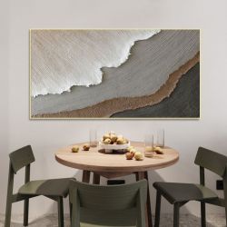 砂岩叠层纹理肌理画刀画艺术客厅装饰沙发背景墙横版